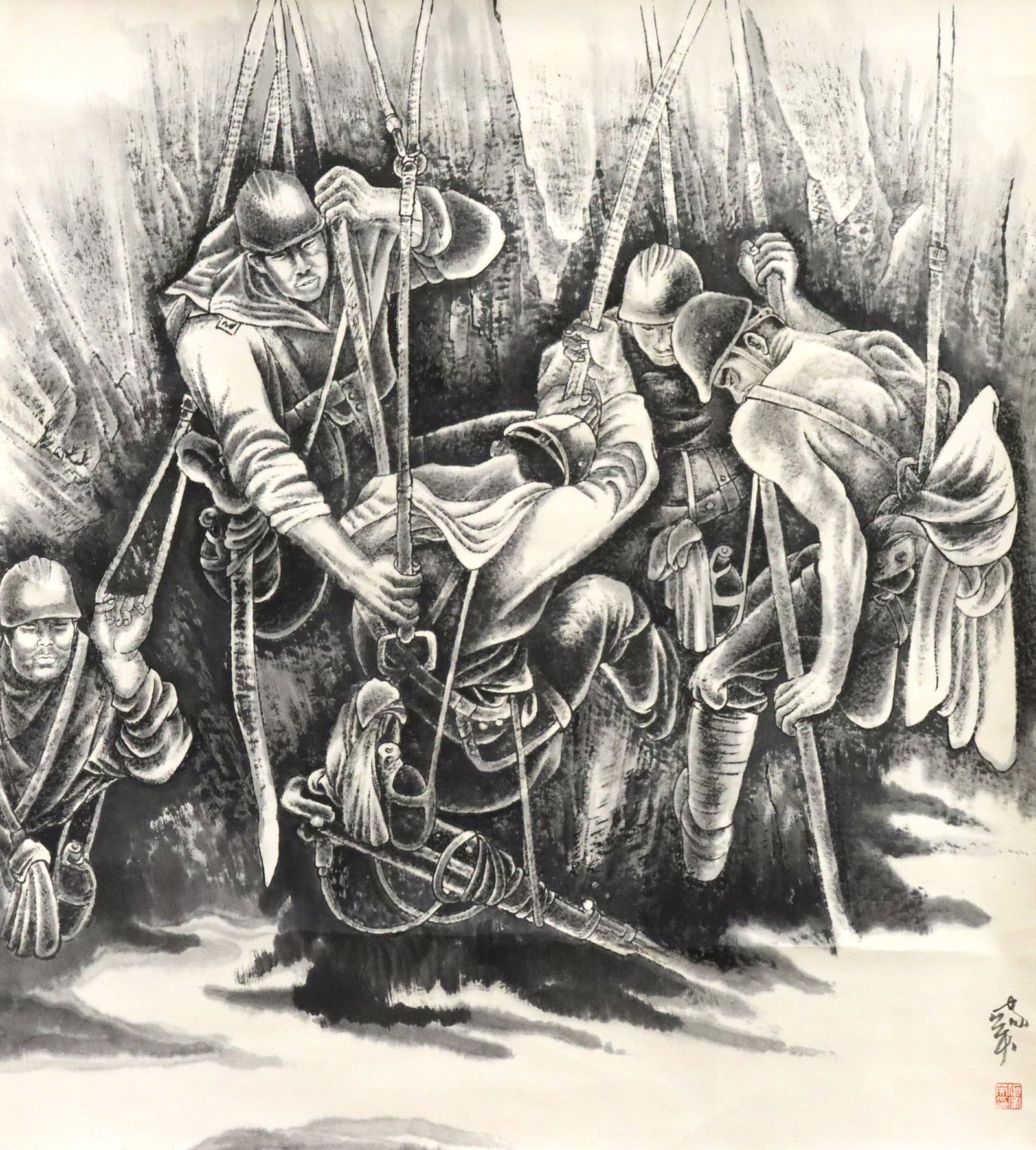 Chinese Scroll, Mark of He Jiaying (1 of 4)