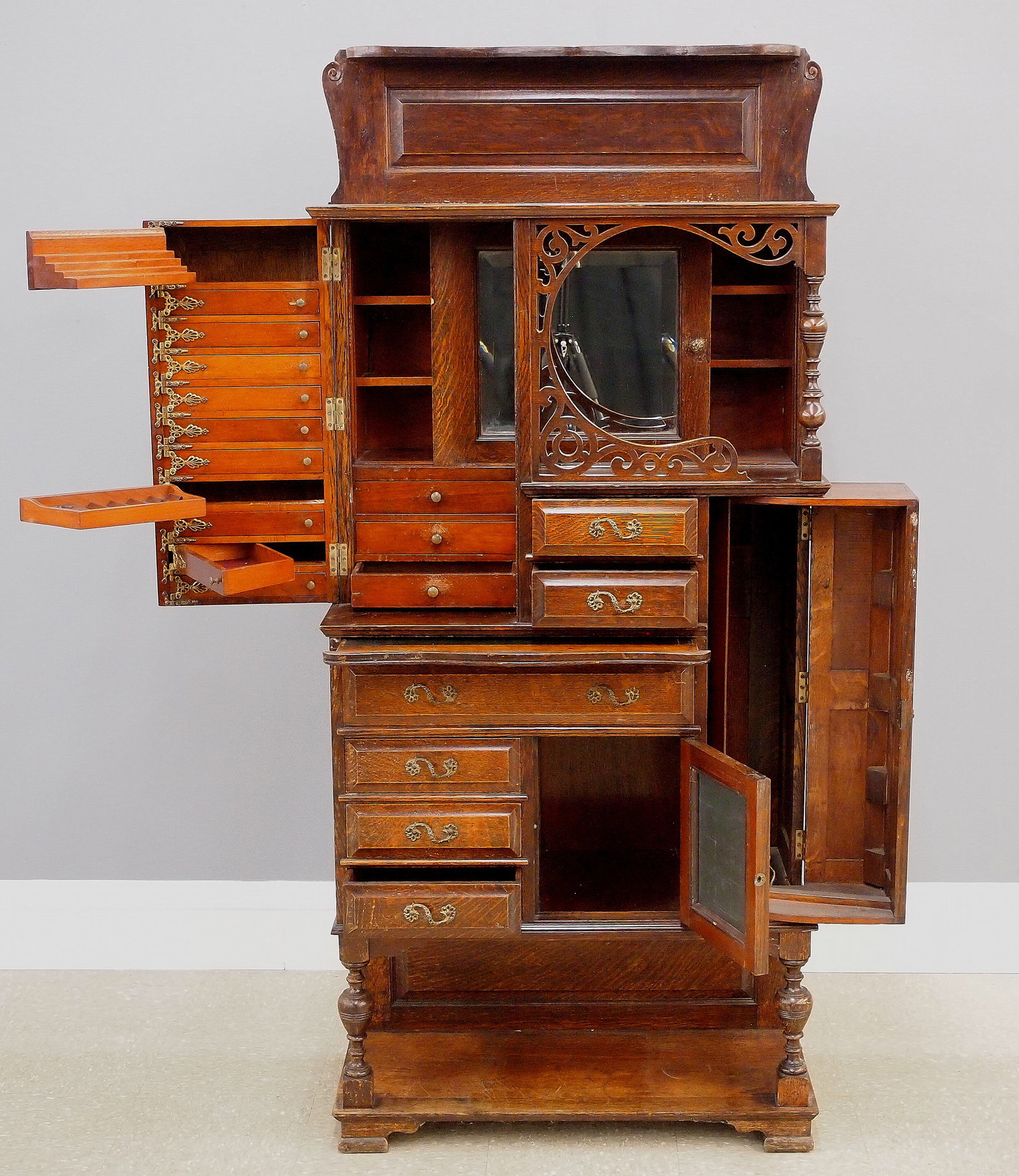 Fancy Oak Dental Cabinet (1 of 8)