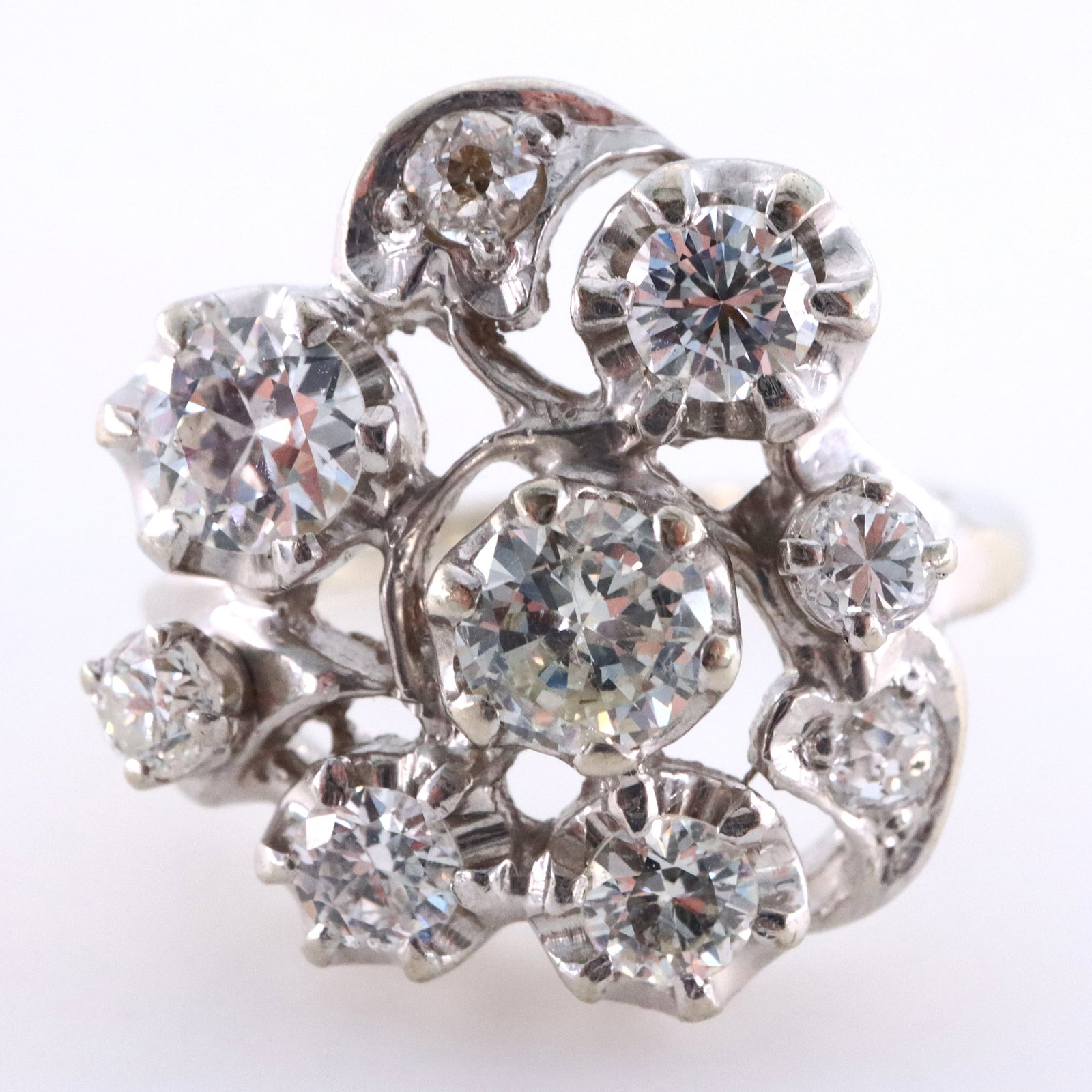 14k Gold & Diamond Cluster Ring (1 of 3)