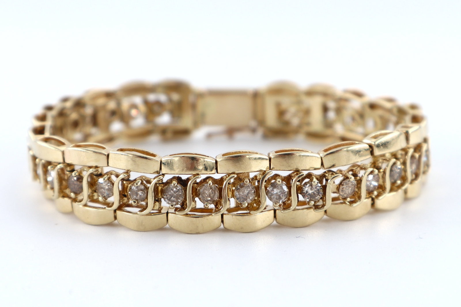 14k Gold & Diamond Filigree Bracelet (1 of 3)