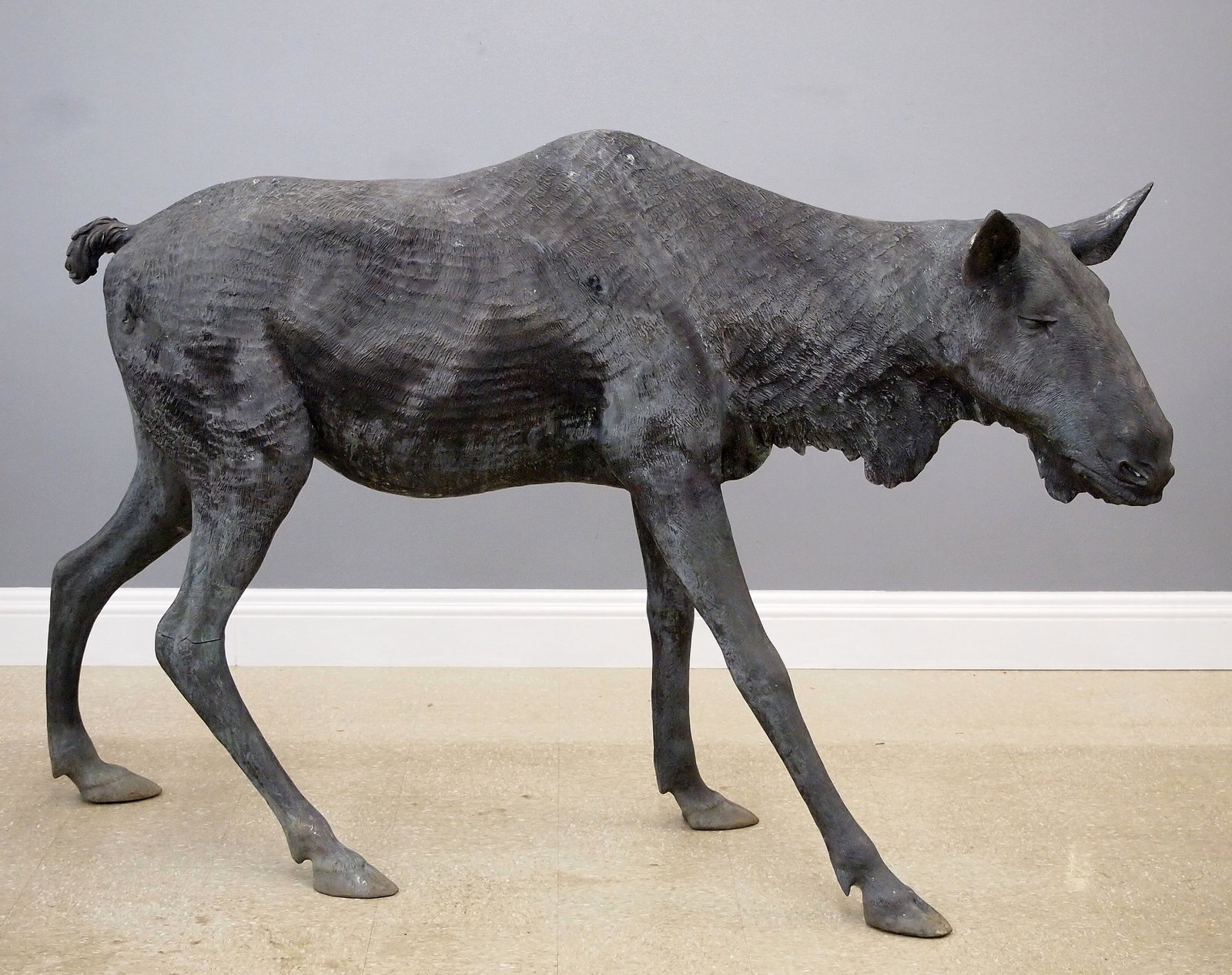 Bronze Moose Garden Sculpture (1 of 4)