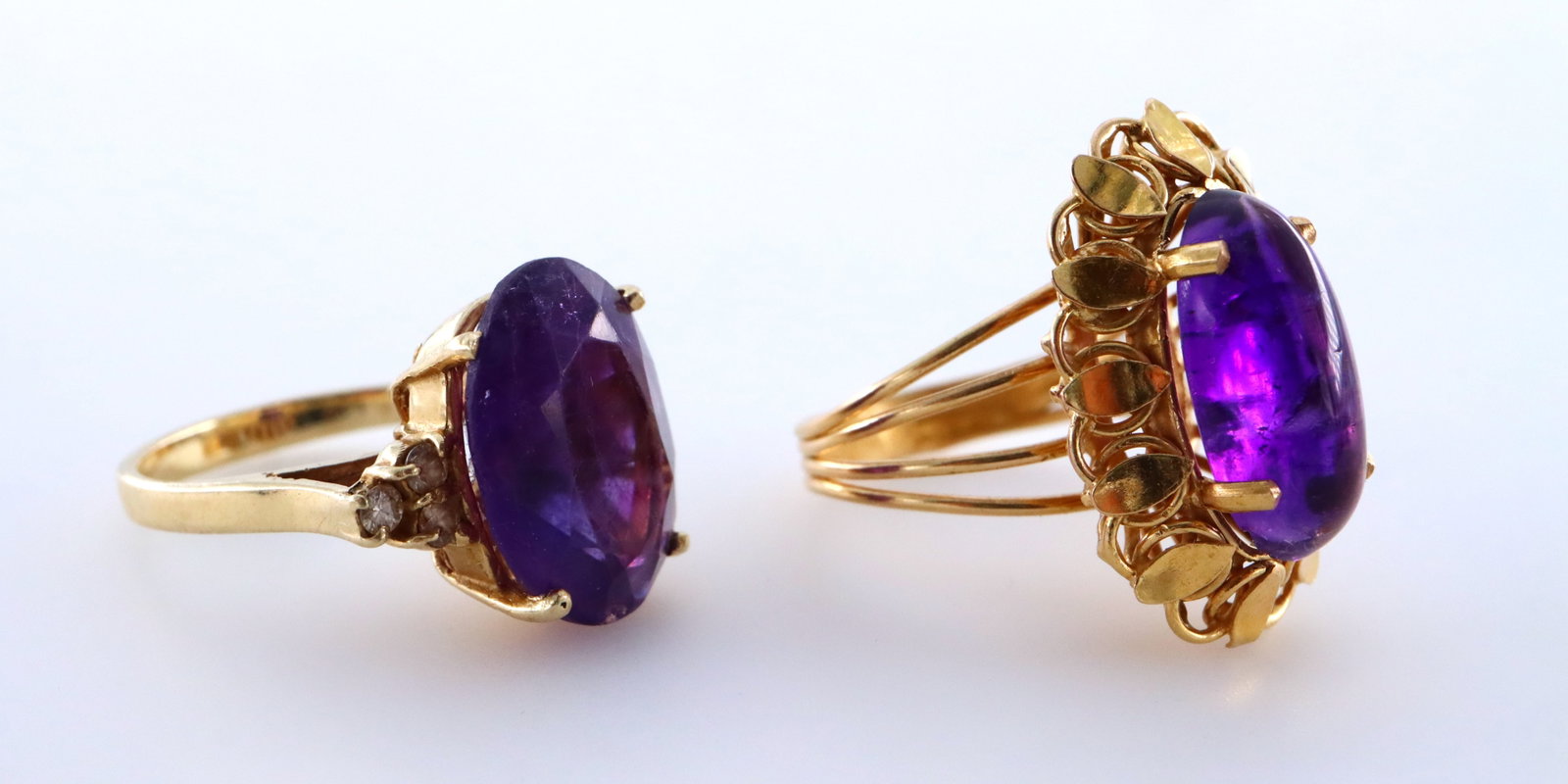 2 14k Gold & Amethyst Rings (1 of 1)