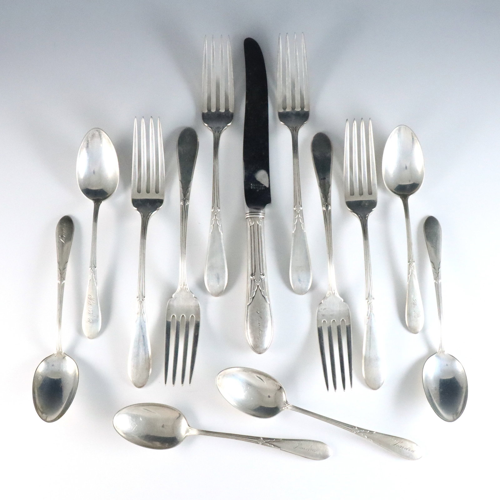 13 pc Gorham Rose Marie Sterling Flatware (1 of 2)