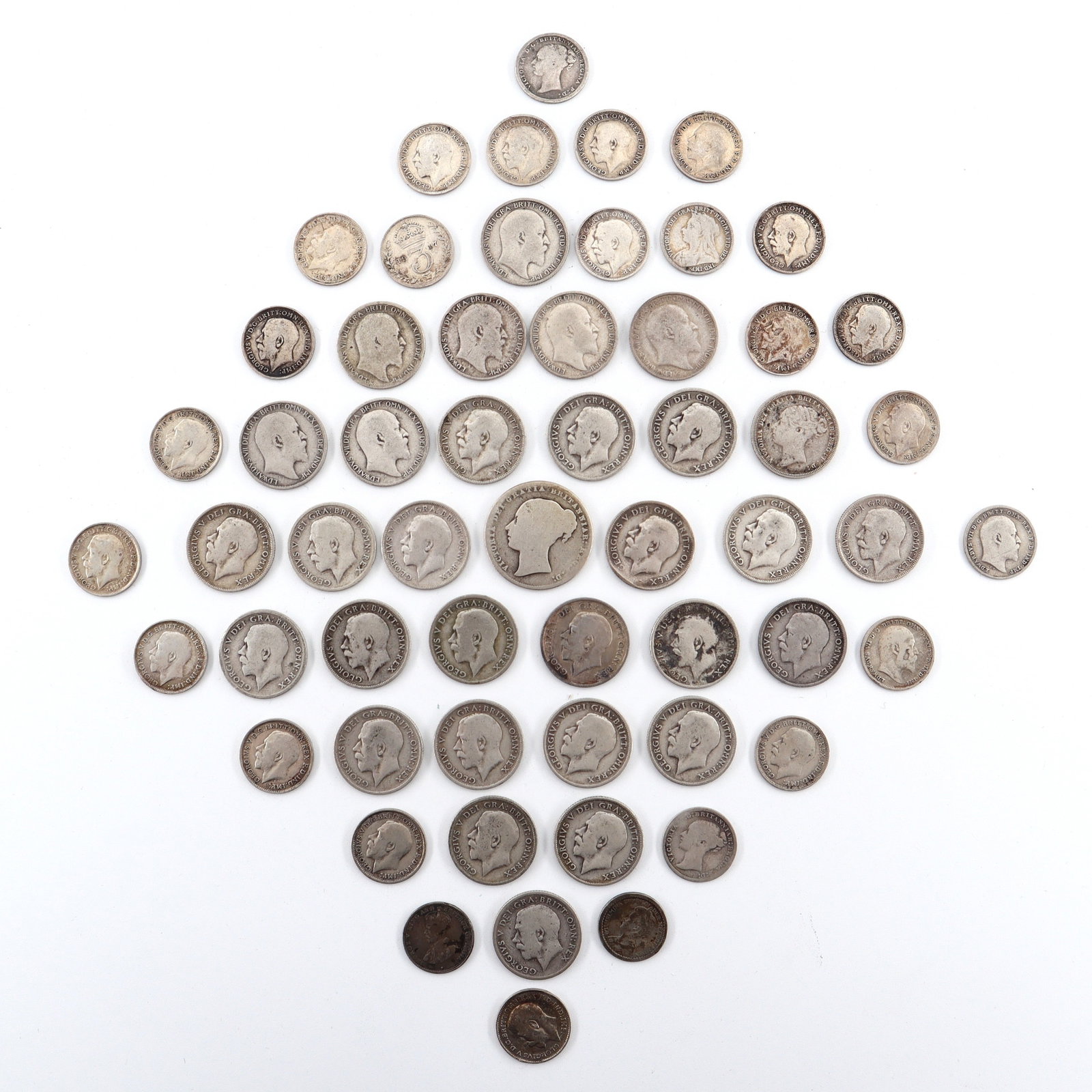 57 English Sterling Coins (1 of 1)