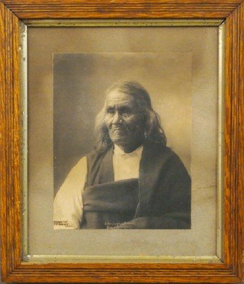 F.A. Rinehart Photograph: Frank Albert Rinehart, American, 1861-1928. Photograph depicts an Native American portrait and is titled "Ex. Gov. Jose Jesus Narango Pueblo-(Santa Clara) and also includes "Copyright 1898 F.A. Rineha
