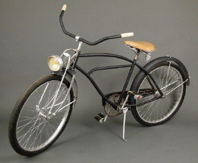 Sears Roebuck & Co. JC Higgins Bicycle: A 1950's "Sears Roebuck and Co. JC Higgins" bicycle. Restored condition . Some scratches in the paint and some pitting apparent under the new paint, front fenders has been cut down and back fender hav