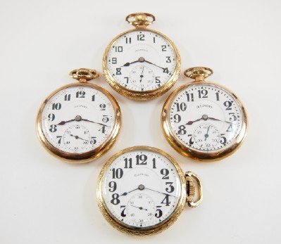 4 Illinois pocket watches (1 of 2)
