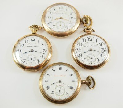 4 Hampden pocket watches (1 of 2)