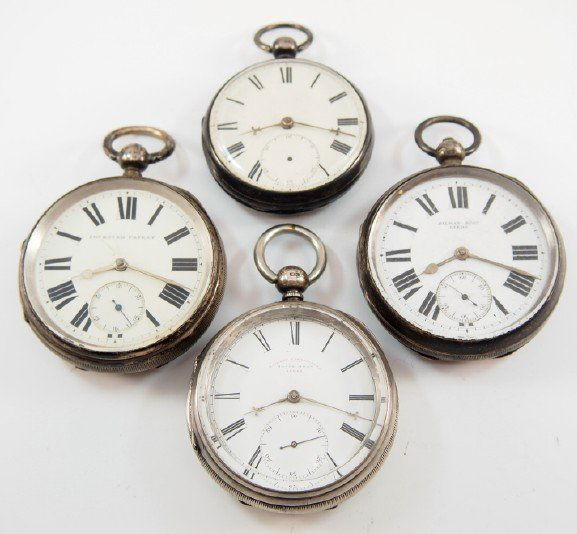 4 English Pocket Watches