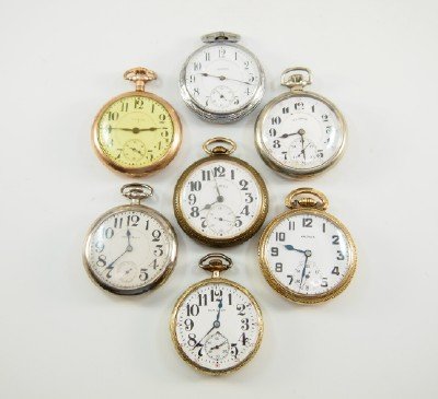 7 American pocket watches (1 of 2)