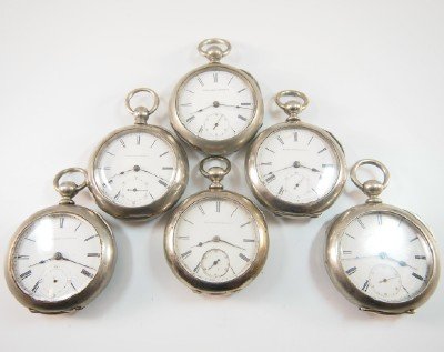 6 Elgin pocket watches (1 of 2)