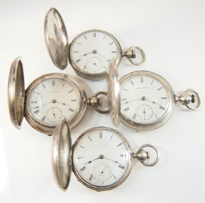 4 AWW Co. "P. S. Bartlett" pocket watches (1 of 3)