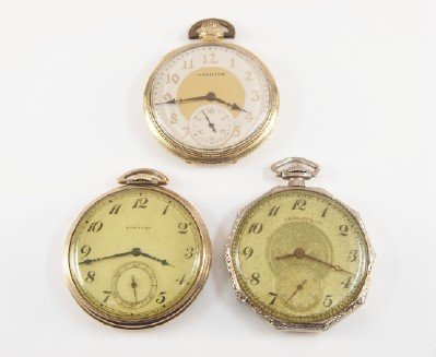 3 Hamilton 912 pocket watches (1 of 3)