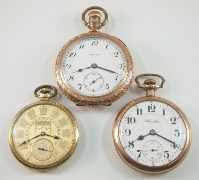 3 Hamilton  pocket watches (1 of 2)