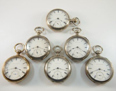 6 AWW Co. "P. S. Bartlett" pocket watches (1 of 2)