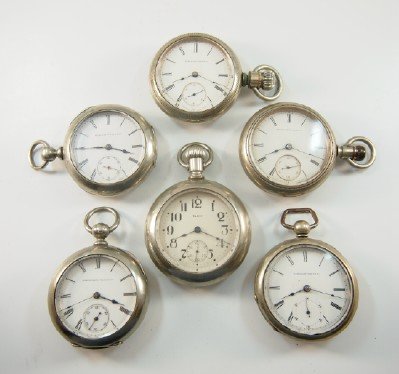 6 Elgin pocket watches (1 of 2)