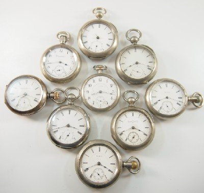9 American pocket watches (1 of 1)