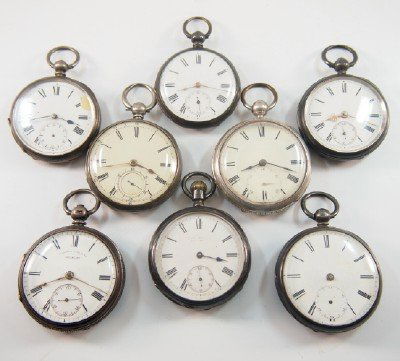 8 English/Swiss pocket watches (1 of 1)