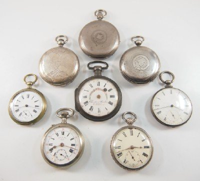 8 English/Swiss pocket watches (1 of 2)