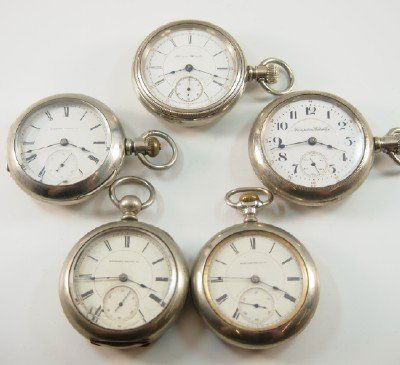 5 Hampden/Dueber pocket watches (1 of 2)