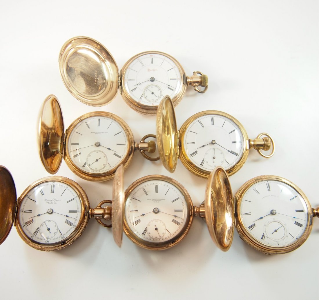 6 American/Swiss pocket watches (1 of 3)