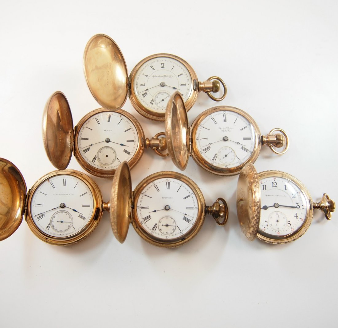 6 American/Swiss pocket watches (1 of 3)