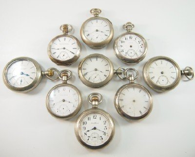 9 American pocket watches (1 of 1)