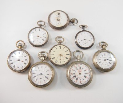 8 Swiss/English pocket watches (1 of 1)