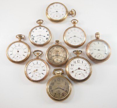 9 American pocket watches (1 of 1)