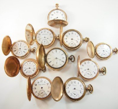 10 American/English pocket watches (1 of 1)