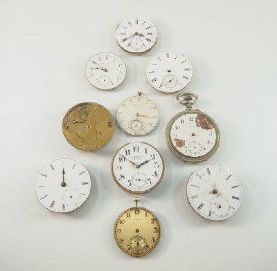 10 pocket watch movements (1 of 2)