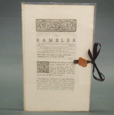 Excerpt from "The Rambler" (1 of 1)