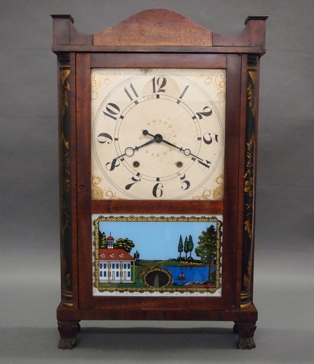 Eli Terry Jr. column shelf clock (1 of 2)