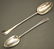2 18th century Sterling stuffing spoons
