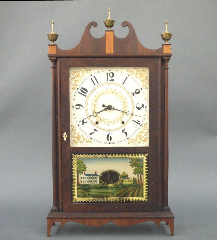Seth Thomas pillar & scroll shelf clock (1 of 2)