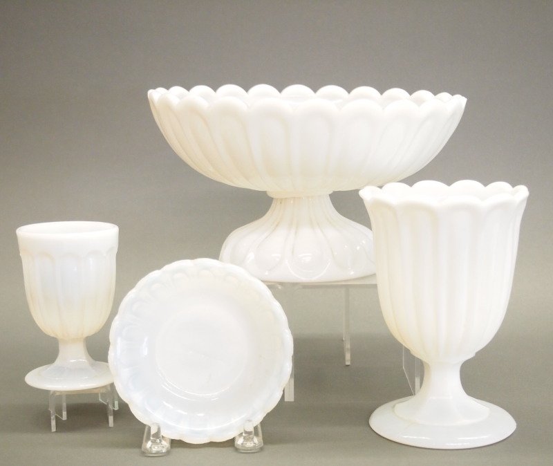 Pressed glass table articles, four (1 of 10)