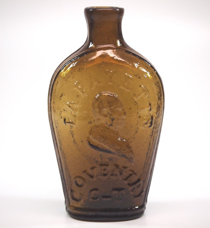 Pattern-molded Lafayette portrait flask (1 of 3)