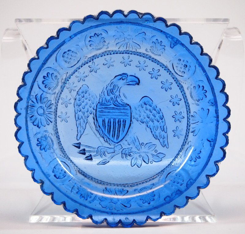 Lacy glass Eagle cup plate (1 of 1)