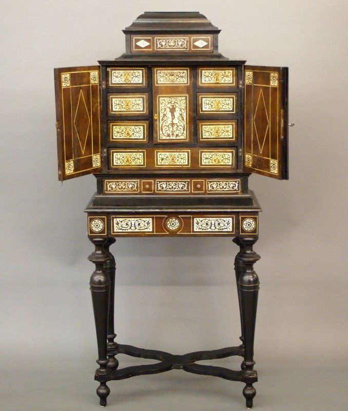 Venetian Inlaid jewelry cabinet (1 of 4)