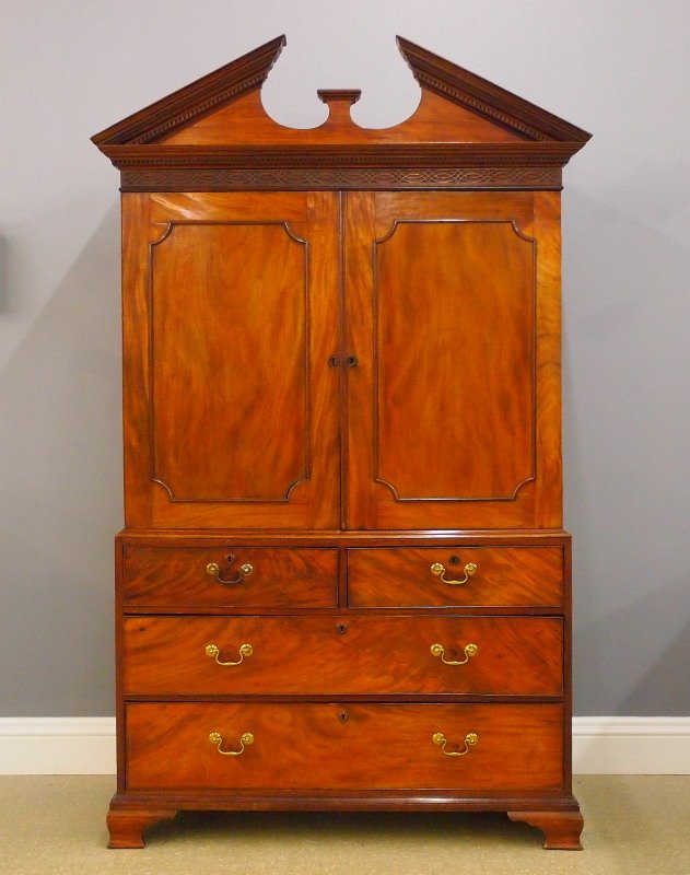 George III Mahogany linen press (1 of 1)