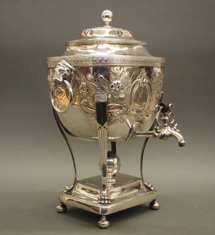 Silverplate hot water urn (1 of 2)