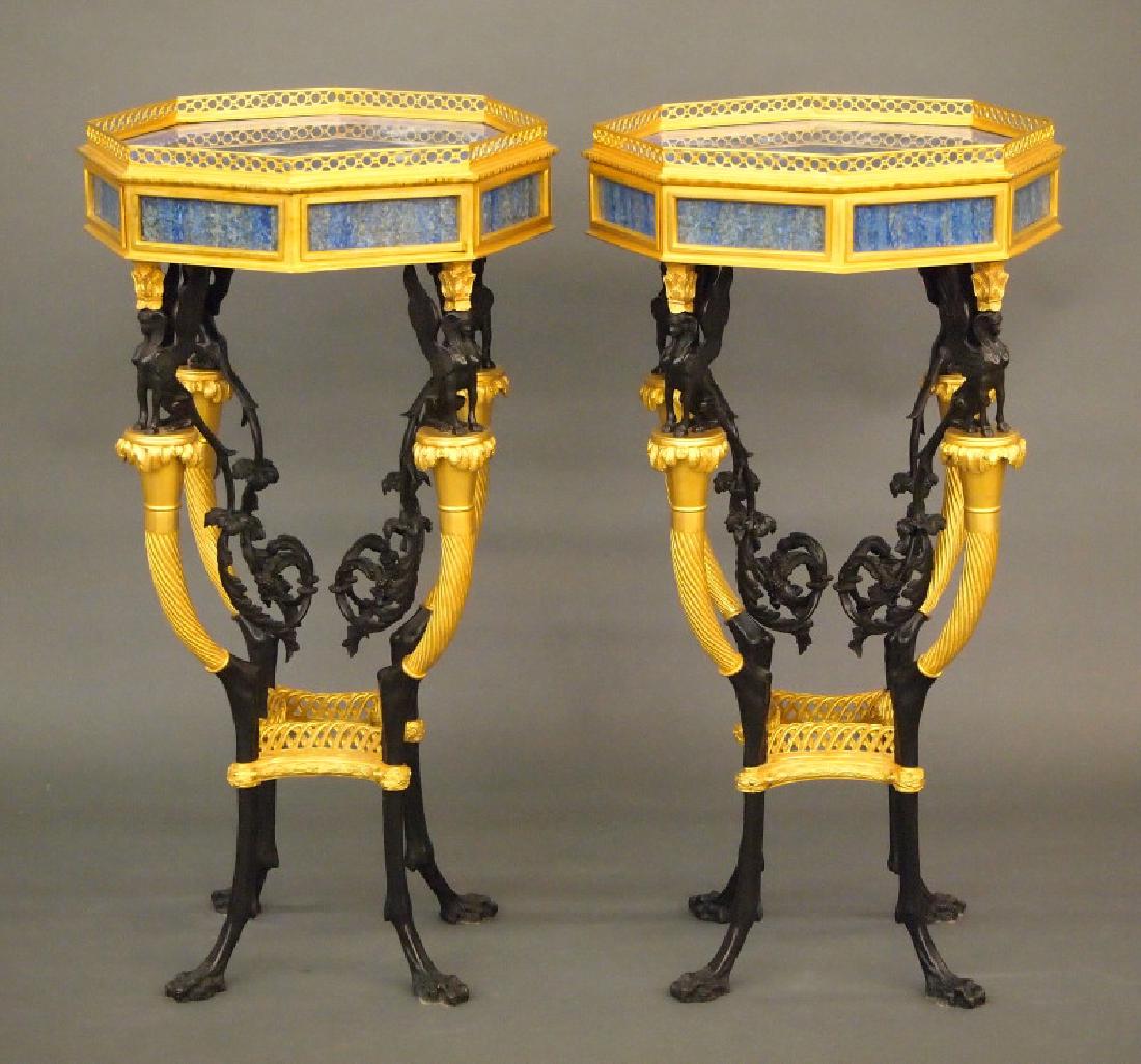 Pr French Empire style bronze tables (1 of 1)