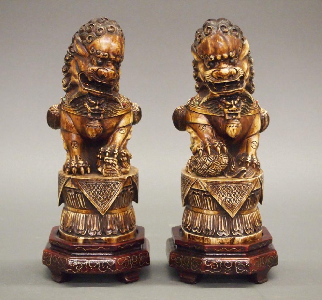 Pr Chinese decorative Fu dogs (1 of 2)