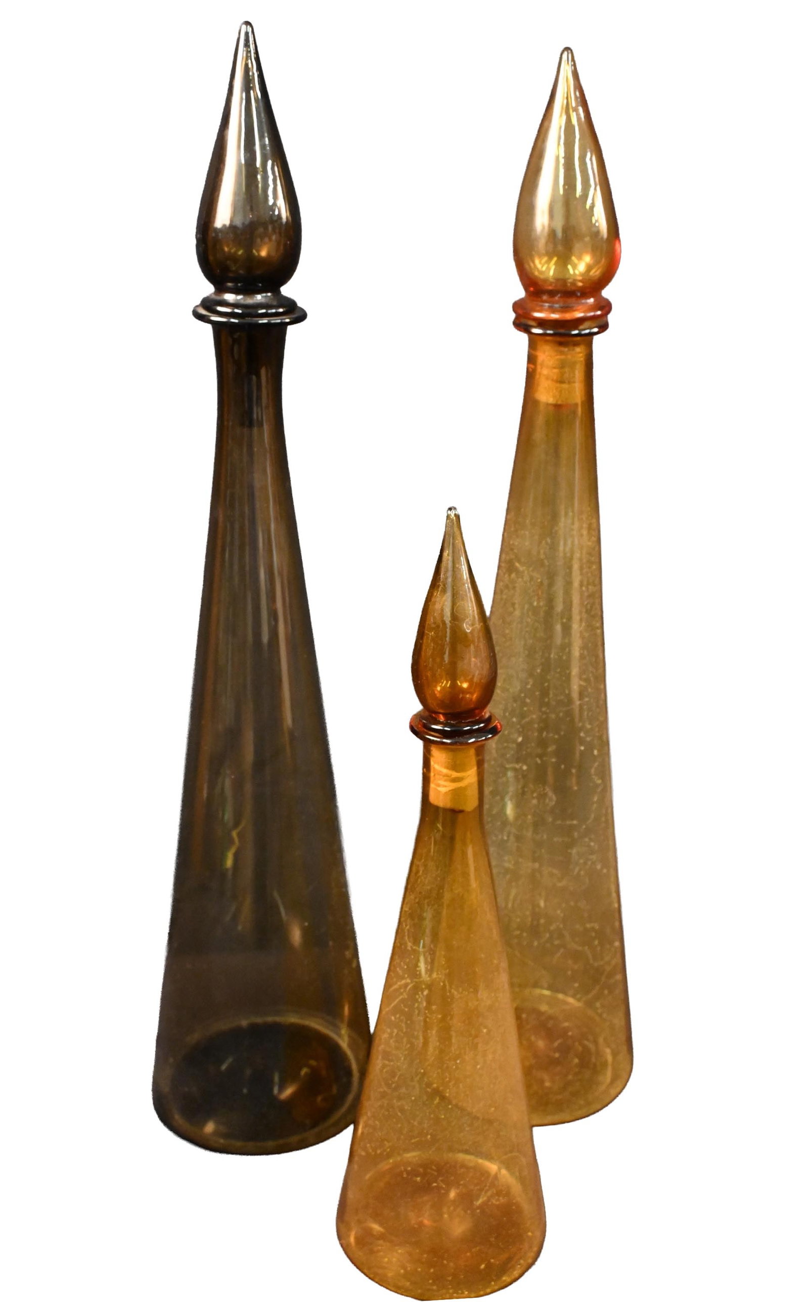 vintage Italian Empoli "Genie" MURANO GLASS BOTTLES (1 of 6)