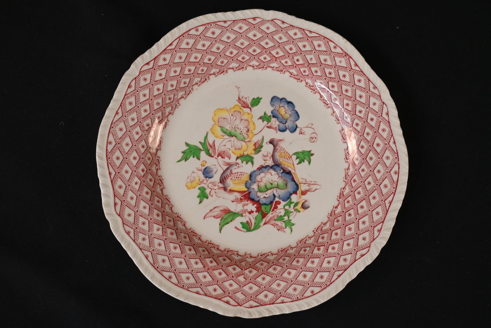 Decorative Porcelain Plate with Floral & Bird Motif (1 of 7)