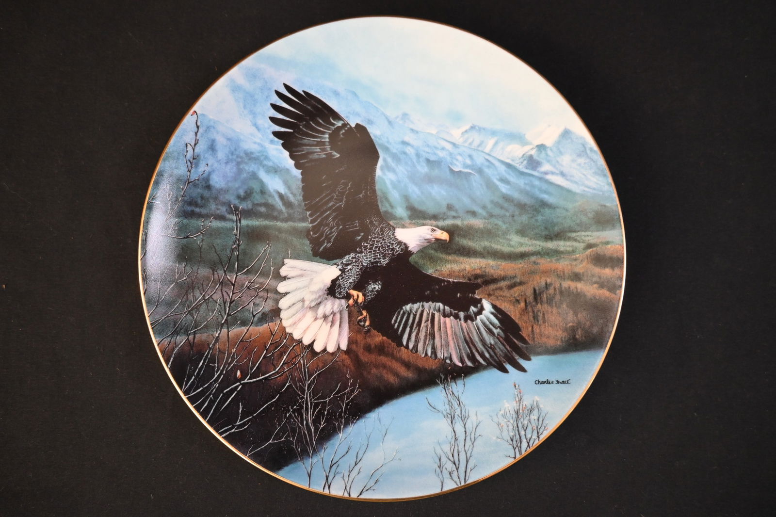W.S. George 1991 "Freedom" Collector Plate by Charles Fracé w/ COA & Box (1 of 6)