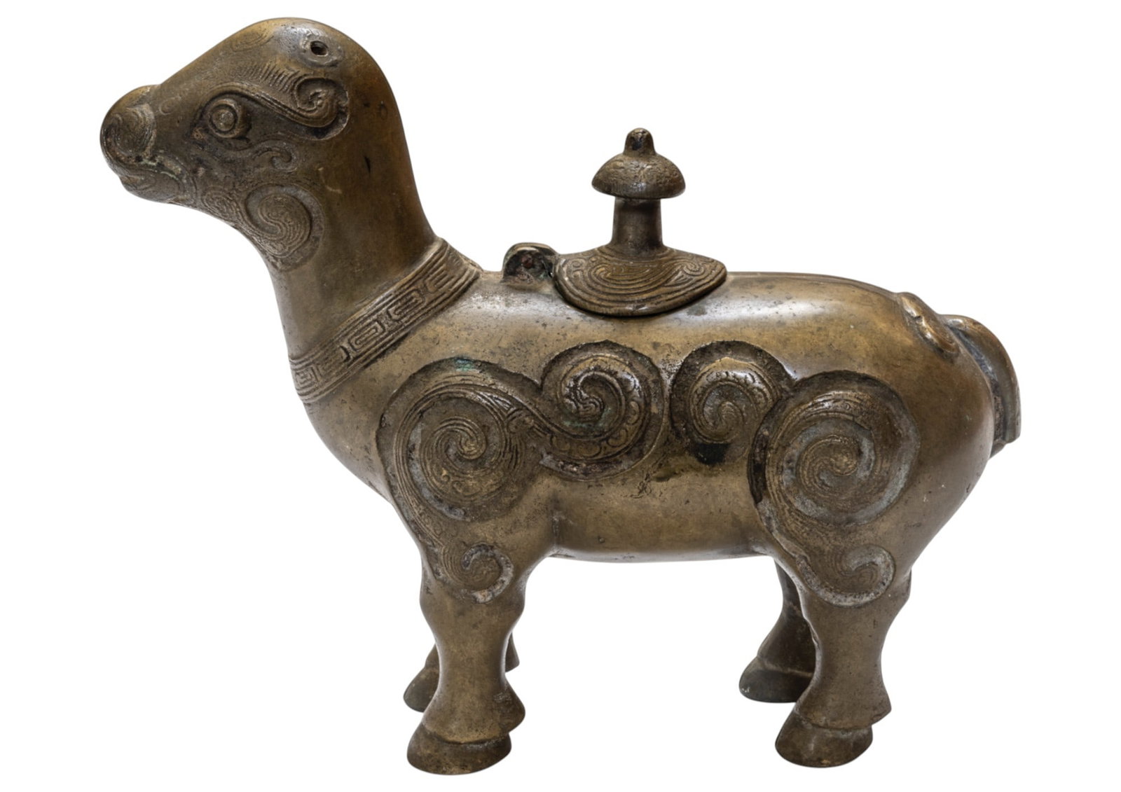 A CHINESE ARCHAISTIC BRONZE MYTHICAL CENSER QING DYNASTY, 19TH CENTURY 8cm high (1 of 3)