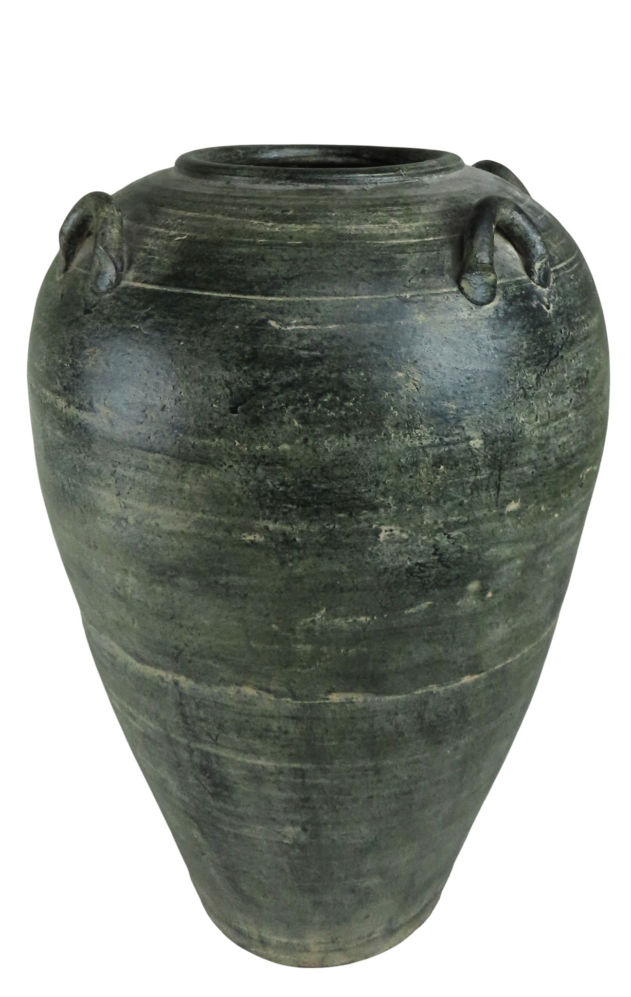 A LARGE TERRACOTTA AMPHORA with four applied ring handles 55 cm high Provenance: Contents of The: A LARGE TERRACOTTA AMPHORA with four applied ring handles 55 cm high Provenance: Contents of The Manor House, Templecombe