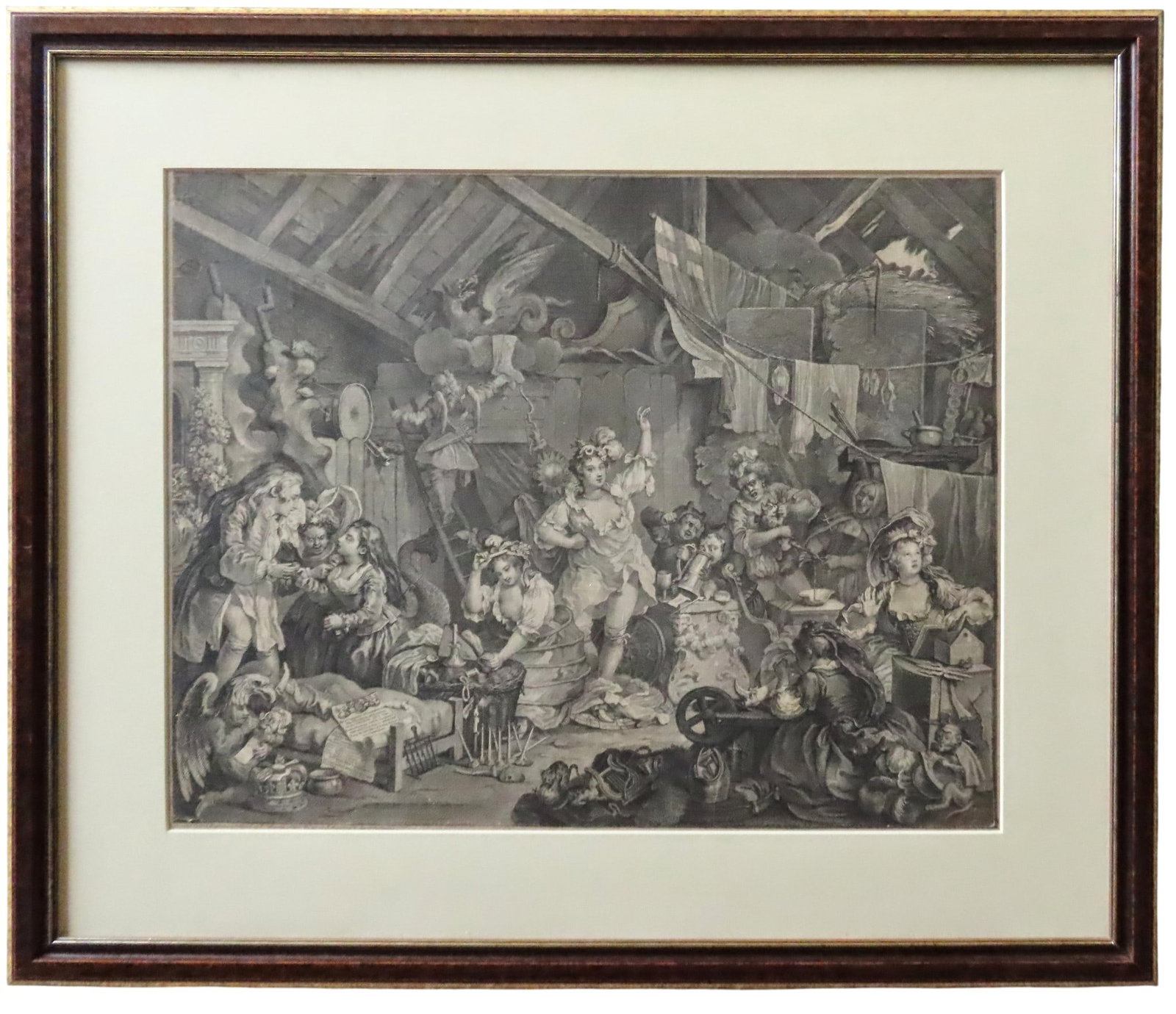AFTER WILLIAM HOGARTH (1697-1764) 'THE POOL OF BETHESDA' ENGRAVING together with: 'STROLLING ACTRESS (1 of 2)