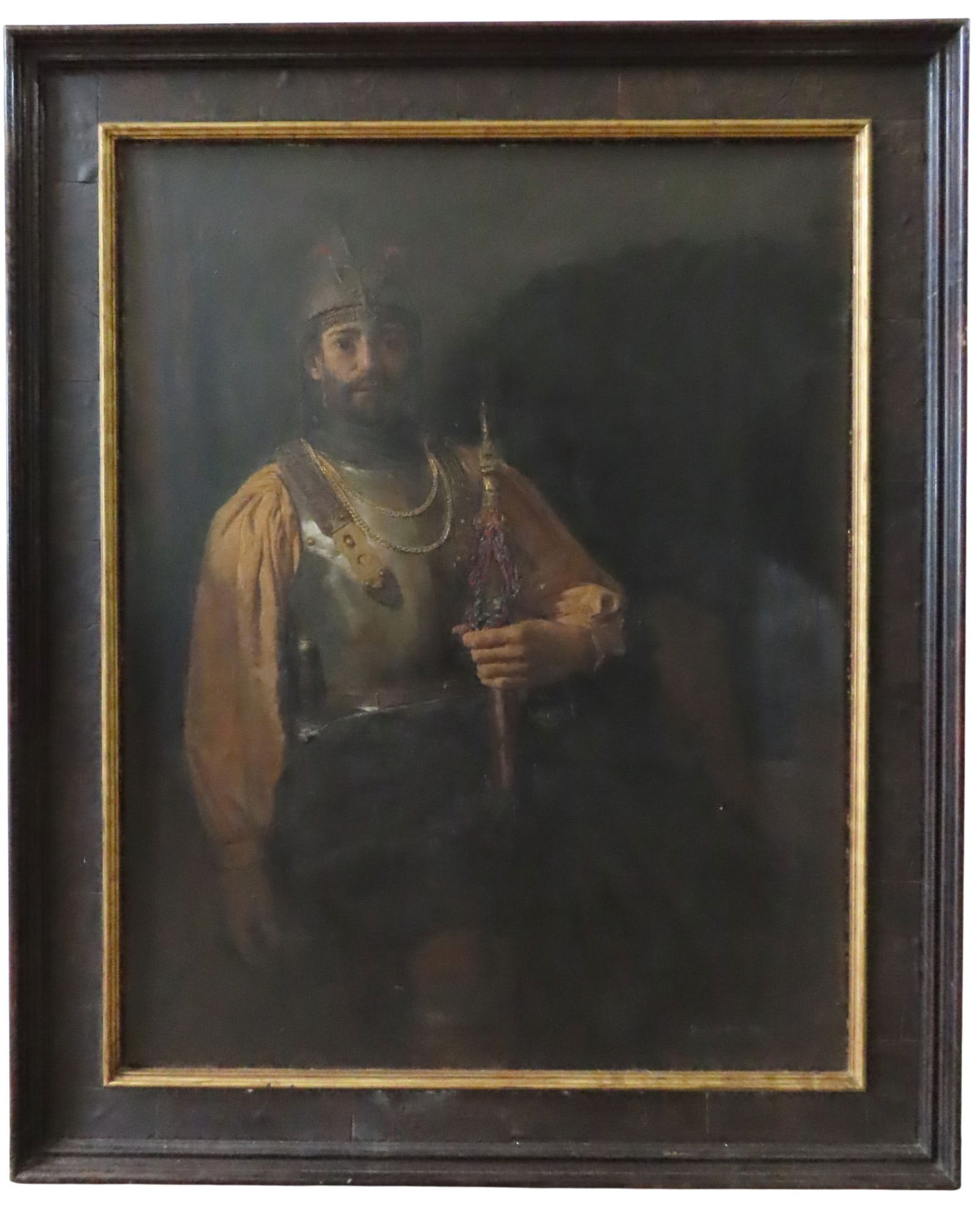 GEORGE WEISSBORT (1928-2013) 'A PORTRAIT OF A TURK (1962) OIL ON BOARD signed and dated framed: GEORGE WEISSBORT (1928-2013) 'A PORTRAIT OF A TURK (1962) OIL ON BOARD signed and dated framed 96cm x 76cm